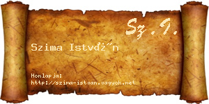 Szima István névjegykártya